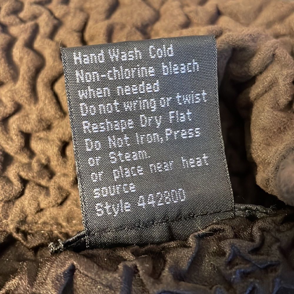 Tally-Ho Brown Textured Faux Suede Jacket w/Appliqués L - Picture 7 of 7